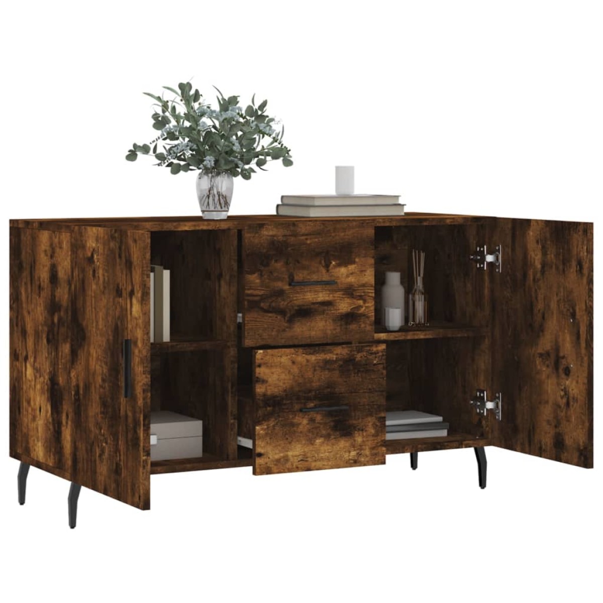 vidaXL Μπουφές Καπνιστή Δρυς 100 x 36 x 60 εκ. Επεξεργασμένο Ξύλο