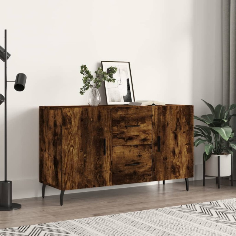 vidaXL Μπουφές Καπνιστή Δρυς 100 x 36 x 60 εκ. Επεξεργασμένο Ξύλο