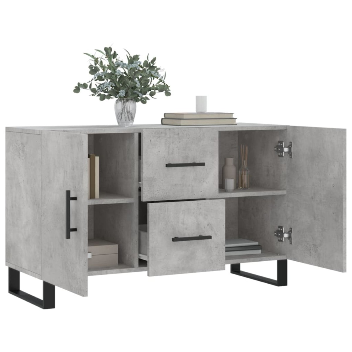 vidaXL Ντουλάπι Γκρι Σκυροδέματος 100 x 36 x 60 εκ. Επεξεργασμένο Ξύλο