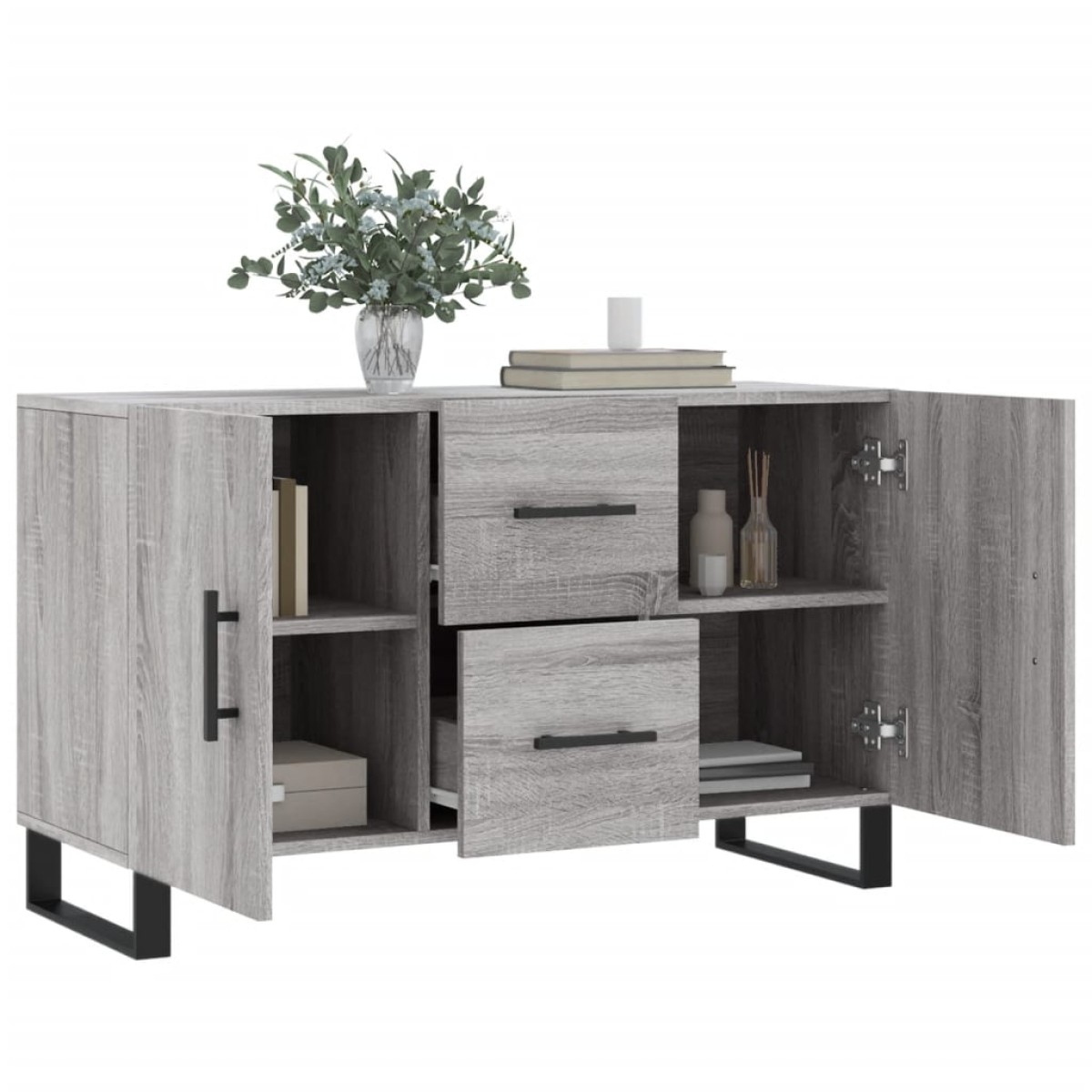 vidaXL Μπουφές Γκρι Sonoma 100 x 36 x 60 εκ. από Επεξεργασμένο Ξύλο