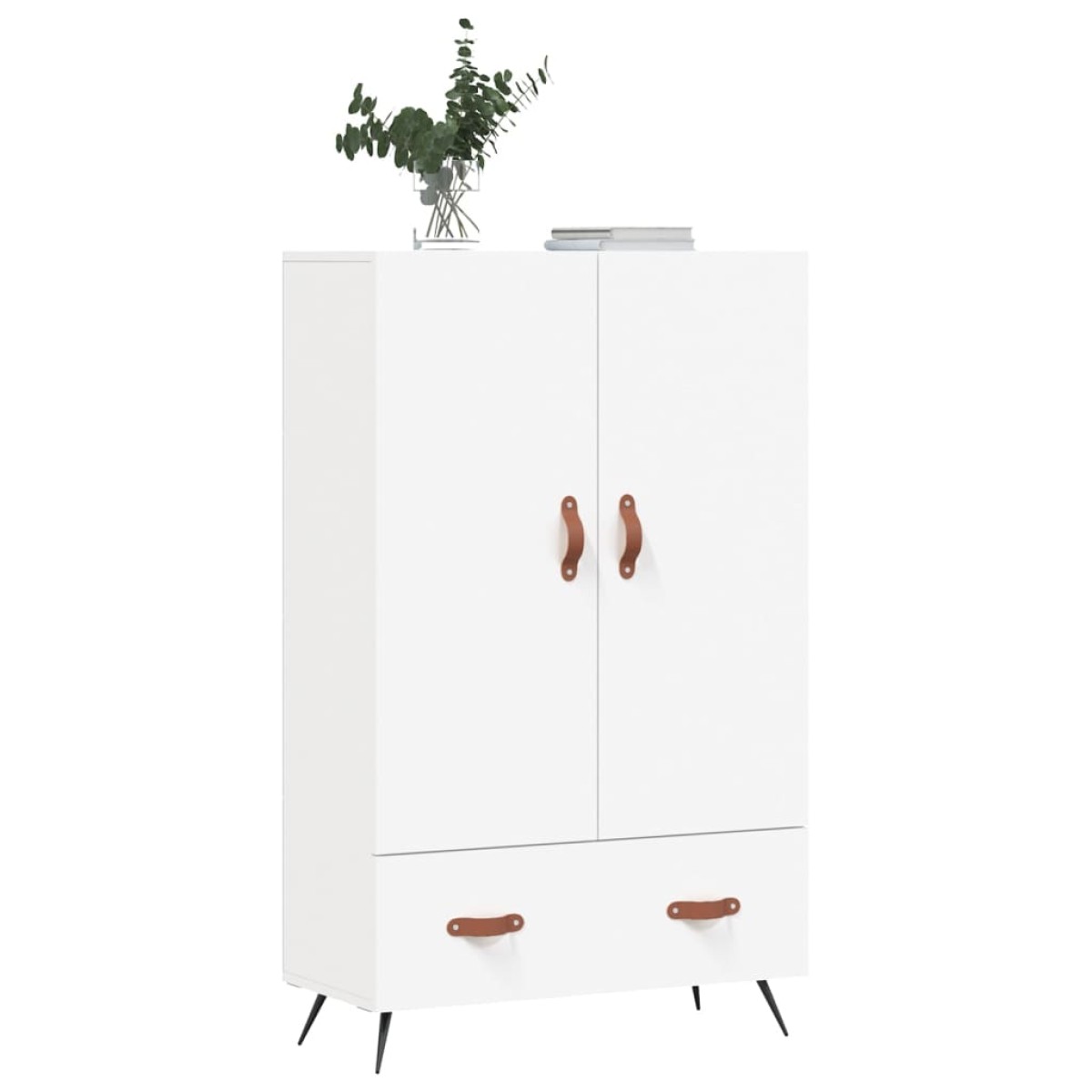 vidaXL Ντουλάπα Λευκή 69,5 x 31 x 115 εκ. από Επεξεργασμένο Ξύλο