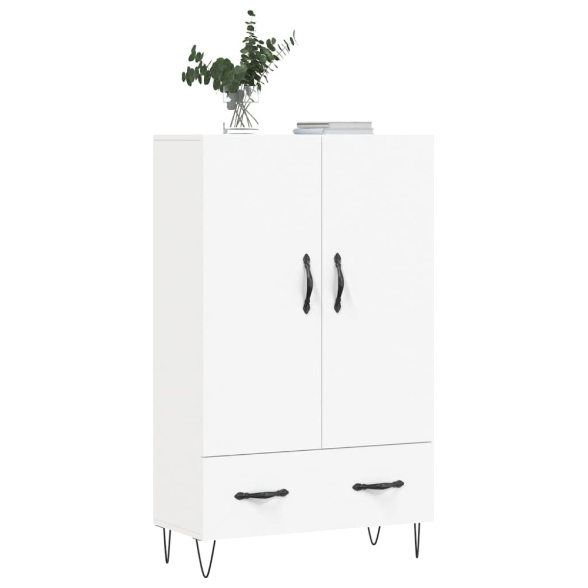 vidaXL Ντουλάπα Λευκή 69,5 x 31 x 115 εκ. από Επεξεργασμένο Ξύλο