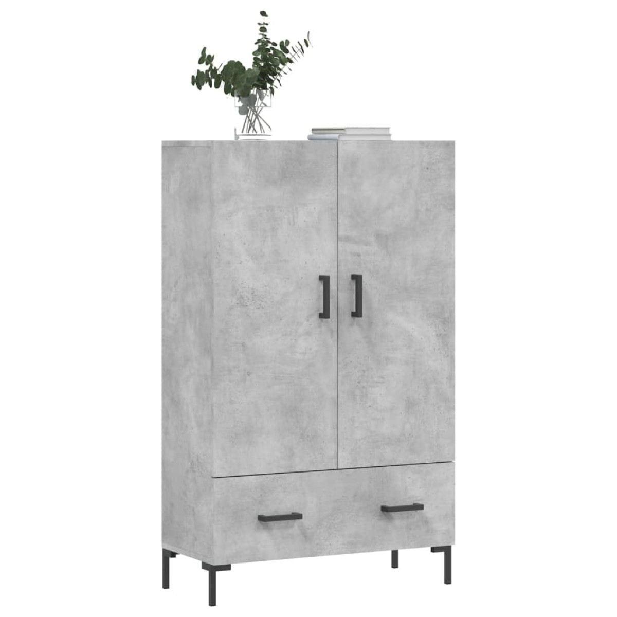 vidaXL Ντουλάπα Γκρι Σκυροδέματος 69,5 x 31 x 115 εκ. Επεξεργ. Ξύλο
