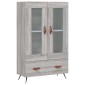 vidaXL Ντουλάπα Γκρι Sonoma 69,5 x 31 x 115 εκ. από Επεξεργασμένο Ξύλο