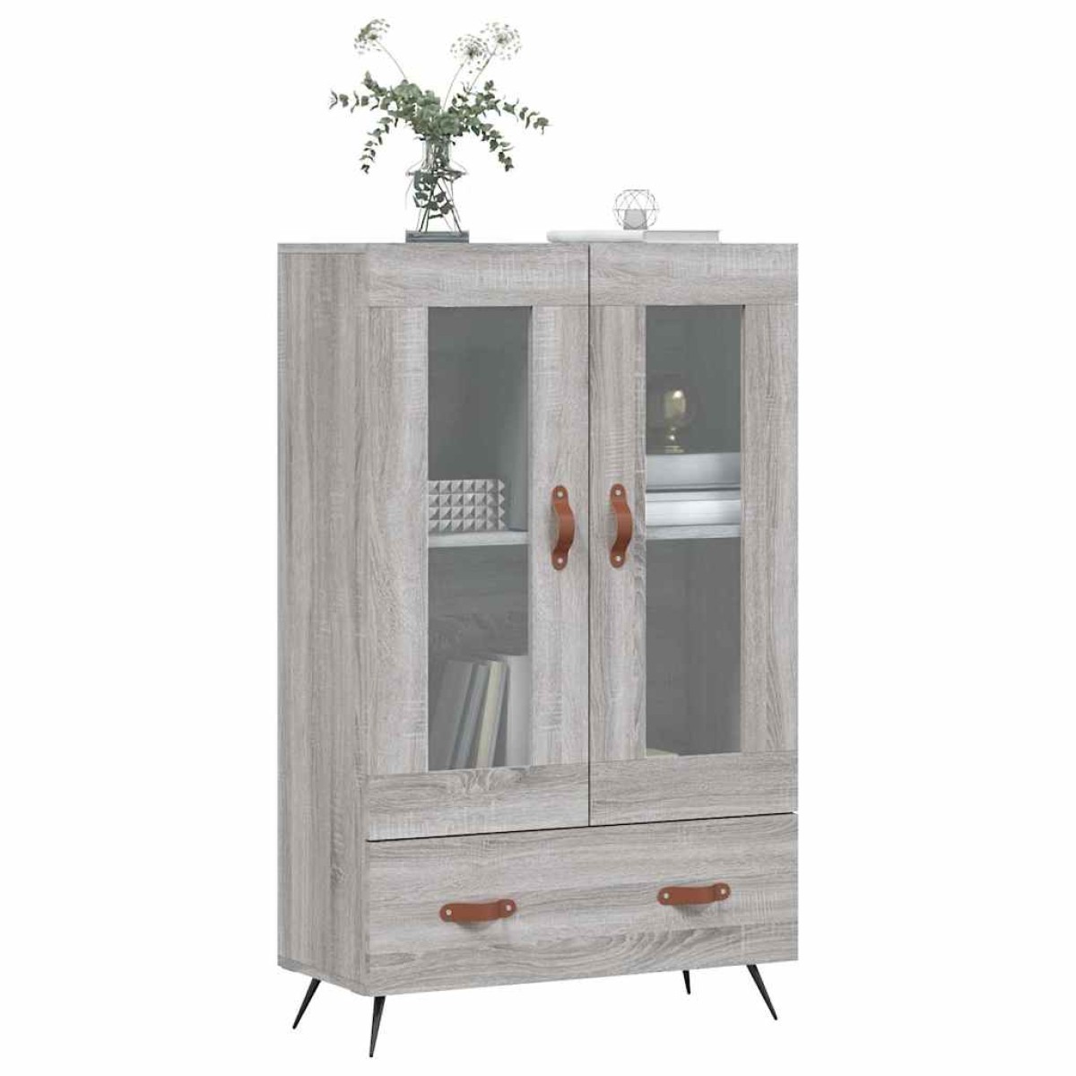 vidaXL Ντουλάπα Γκρι Sonoma 69,5 x 31 x 115 εκ. από Επεξεργασμένο Ξύλο