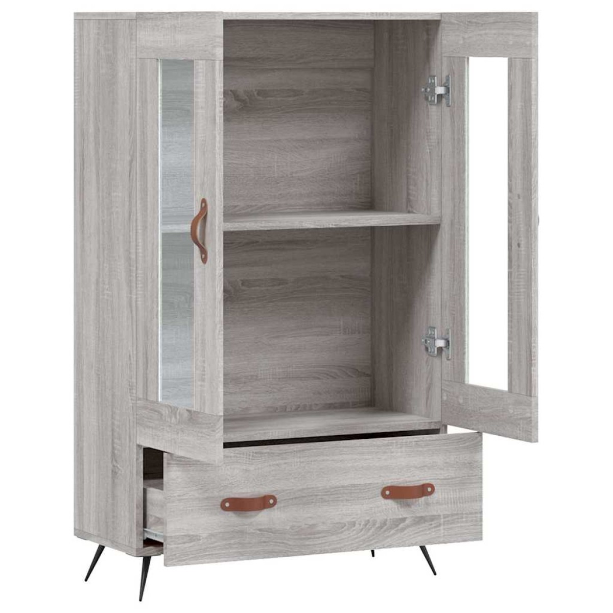 vidaXL Ντουλάπα Γκρι Sonoma 69,5 x 31 x 115 εκ. από Επεξεργασμένο Ξύλο