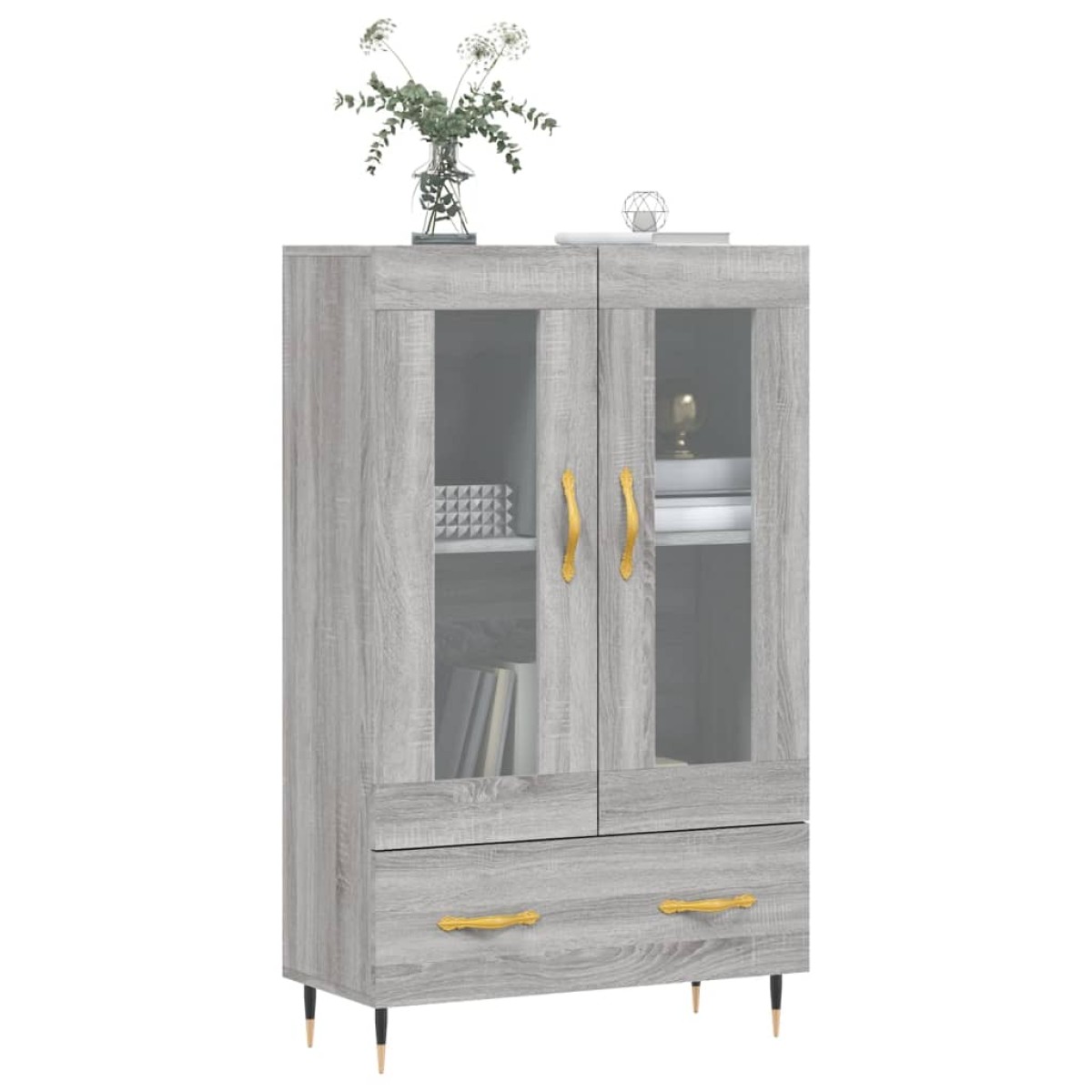 vidaXL Ντουλάπα Γκρι Sonoma 69,5 x 31 x 115 εκ. από Επεξεργασμένο Ξύλο