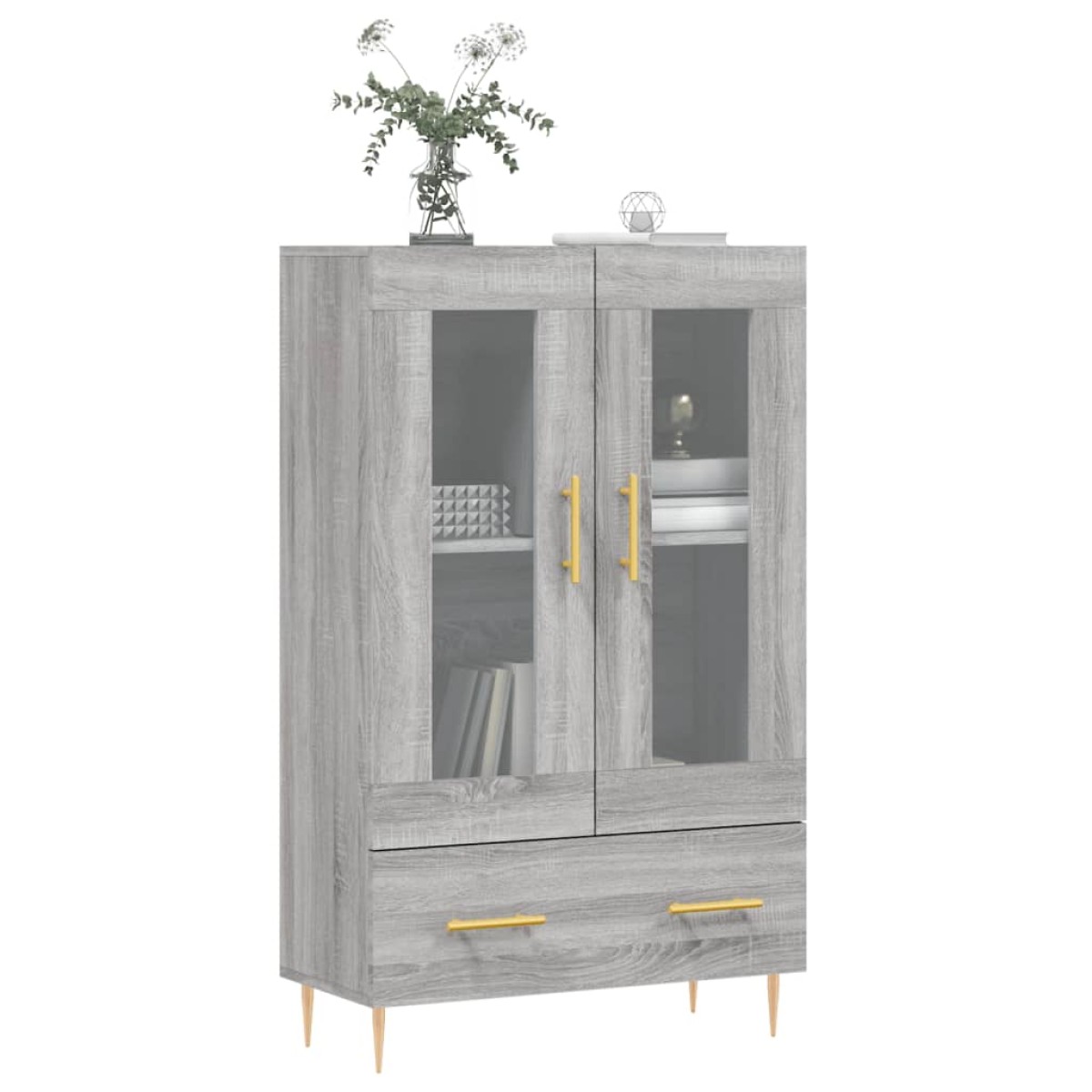 vidaXL Ντουλάπα Γκρι Sonoma 69,5 x 31 x 115 εκ. από Επεξεργασμένο Ξύλο