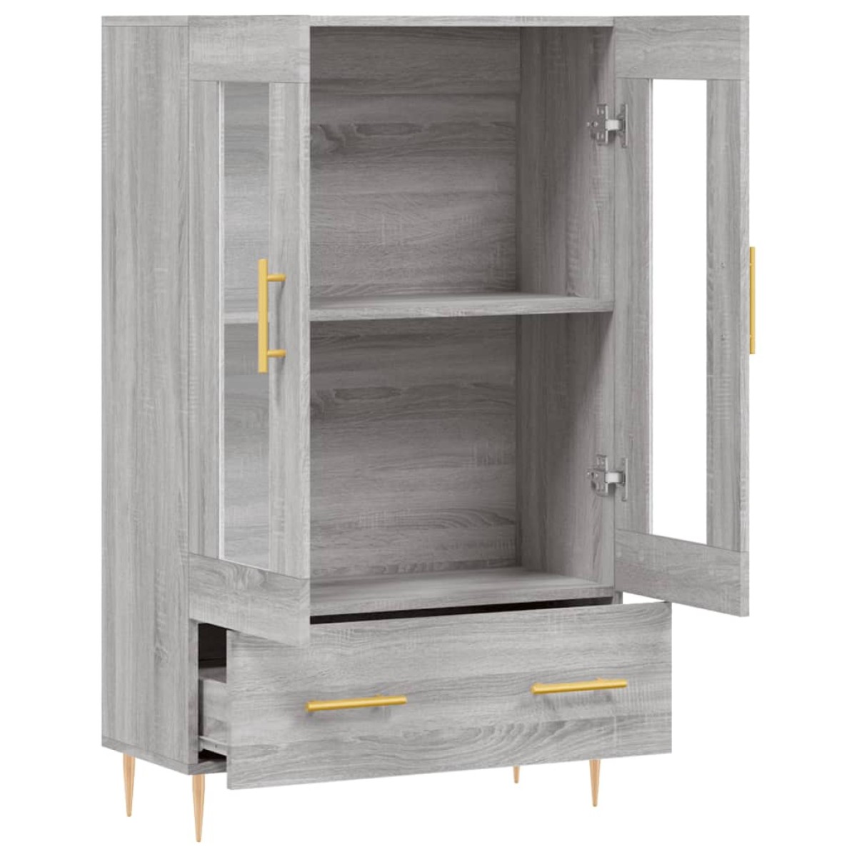 vidaXL Ντουλάπα Γκρι Sonoma 69,5 x 31 x 115 εκ. από Επεξεργασμένο Ξύλο