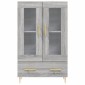 vidaXL Ντουλάπα Γκρι Sonoma 69,5 x 31 x 115 εκ. από Επεξεργασμένο Ξύλο