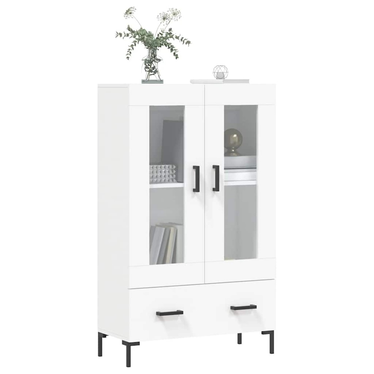 vidaXL Ντουλάπα Λευκή 69,5 x 31 x 115 εκ. από Επεξεργασμένο Ξύλο