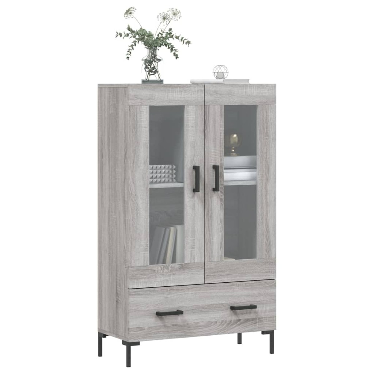 vidaXL Ντουλάπα Γκρι Sonoma 69,5 x 31 x 115 εκ. από Επεξεργασμένο Ξύλο