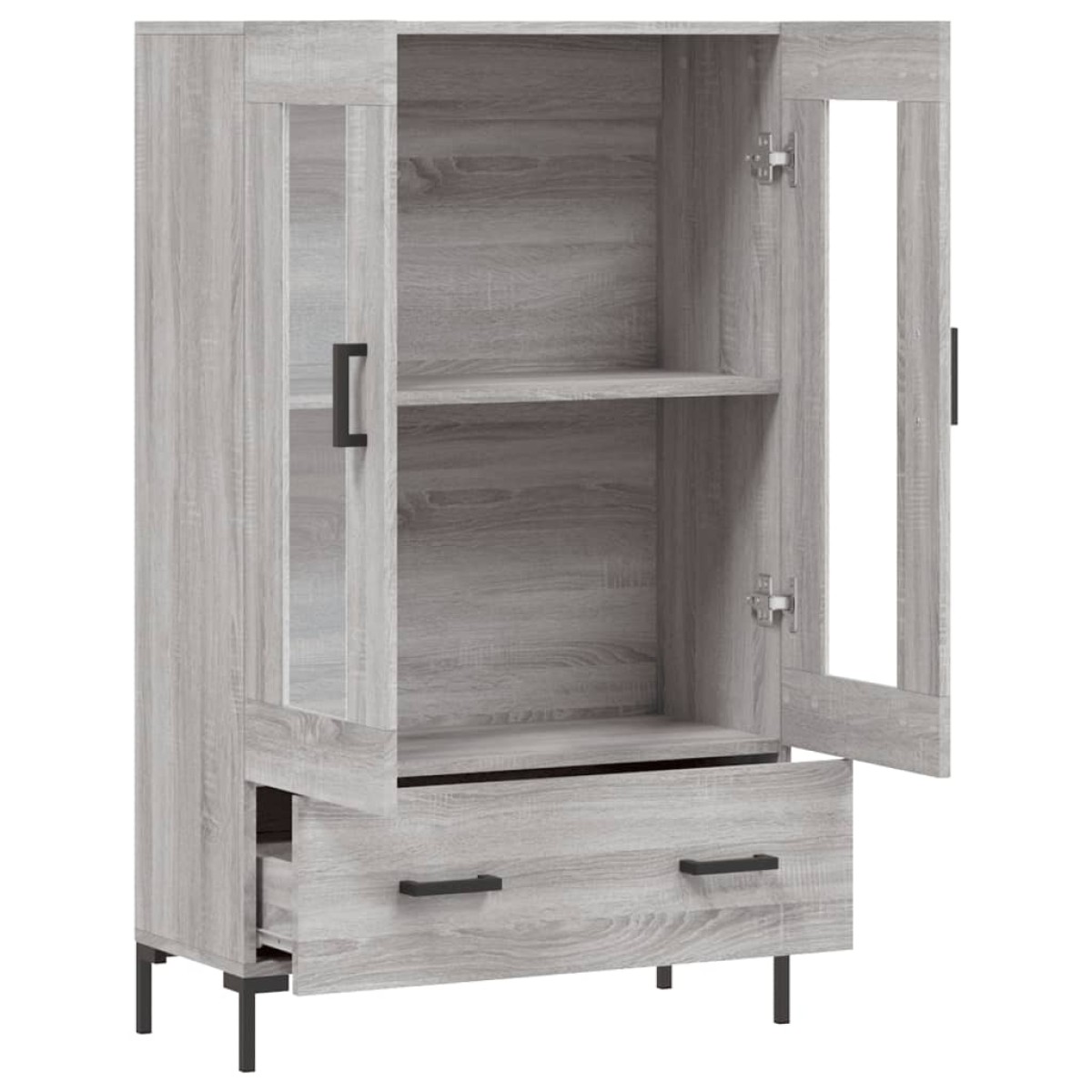 vidaXL Ντουλάπα Γκρι Sonoma 69,5 x 31 x 115 εκ. από Επεξεργασμένο Ξύλο