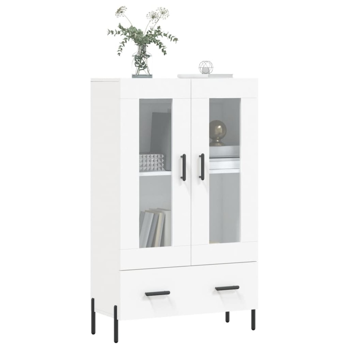 vidaXL Ντουλάπα Λευκή 69,5 x 31 x 115 εκ. από Επεξεργασμένο Ξύλο