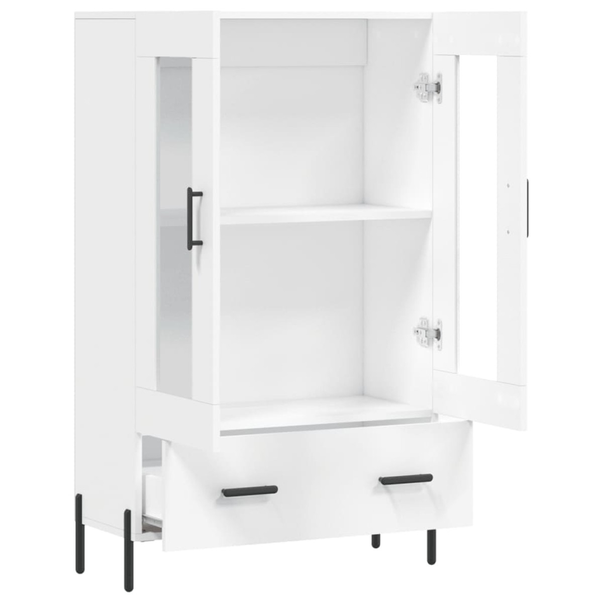 vidaXL Ντουλάπα Λευκή 69,5 x 31 x 115 εκ. από Επεξεργασμένο Ξύλο