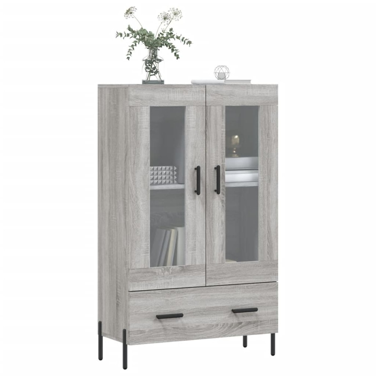 vidaXL Ντουλάπα Γκρι Sonoma 69,5 x 31 x 115 εκ. από Επεξεργασμένο Ξύλο