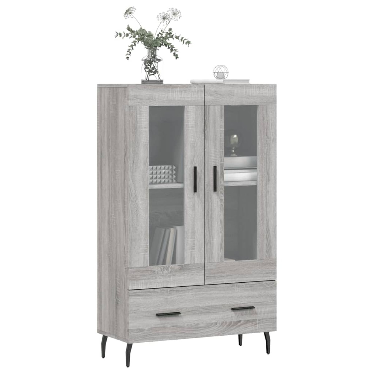 vidaXL Ντουλάπα Γκρι Sonoma 69,5 x 31 x 115 εκ. από Επεξεργασμένο Ξύλο