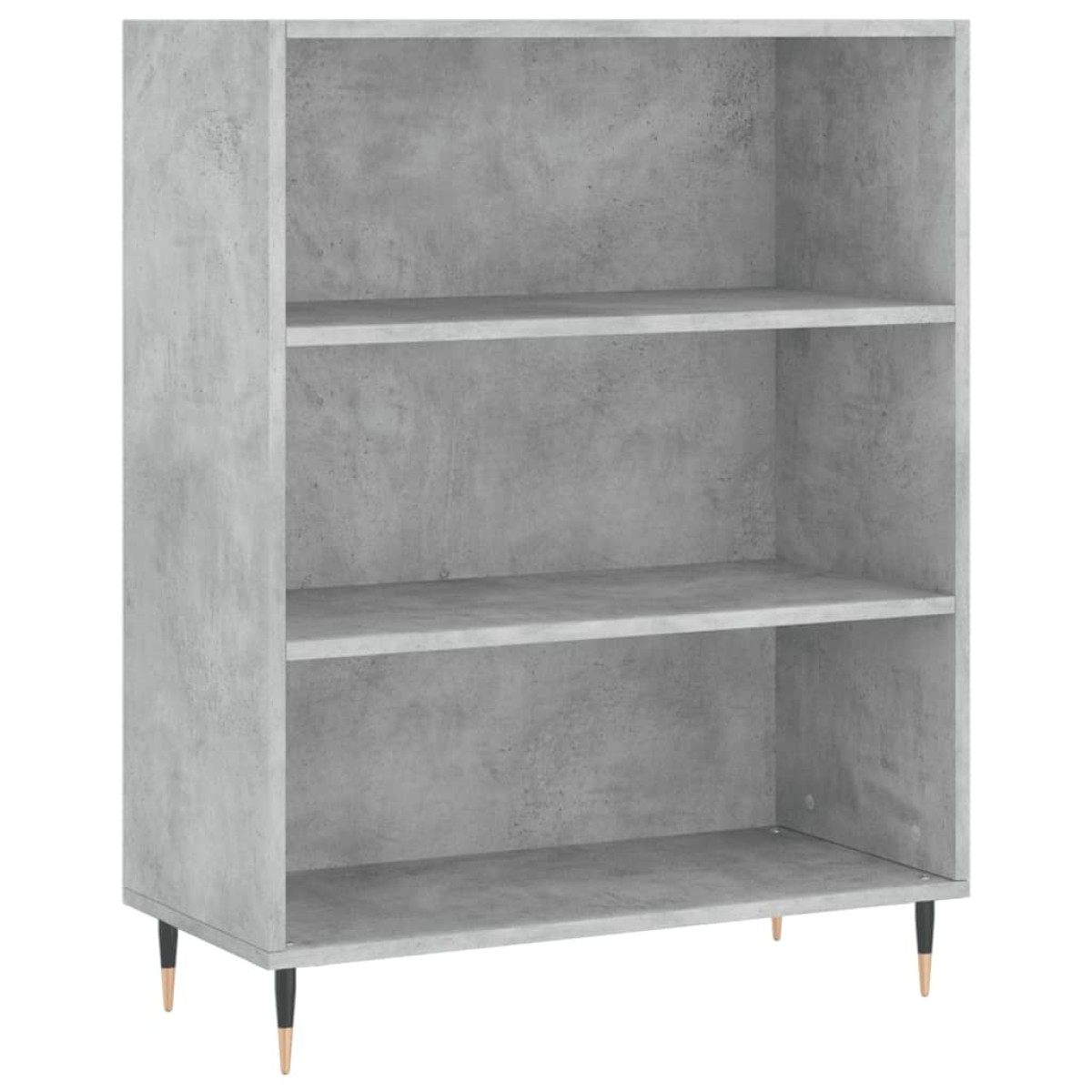 vidaXL Βιβλιοθήκη Γκρι Σκυροδέματος 69,5 x 32,5 x 90 εκ. Επεξεργ. Ξύλο