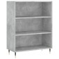 vidaXL Βιβλιοθήκη Γκρι Σκυροδέματος 69,5 x 32,5 x 90 εκ. Επεξεργ. Ξύλο