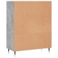 vidaXL Βιβλιοθήκη Γκρι Σκυροδέματος 69,5 x 32,5 x 90 εκ. Επεξεργ. Ξύλο