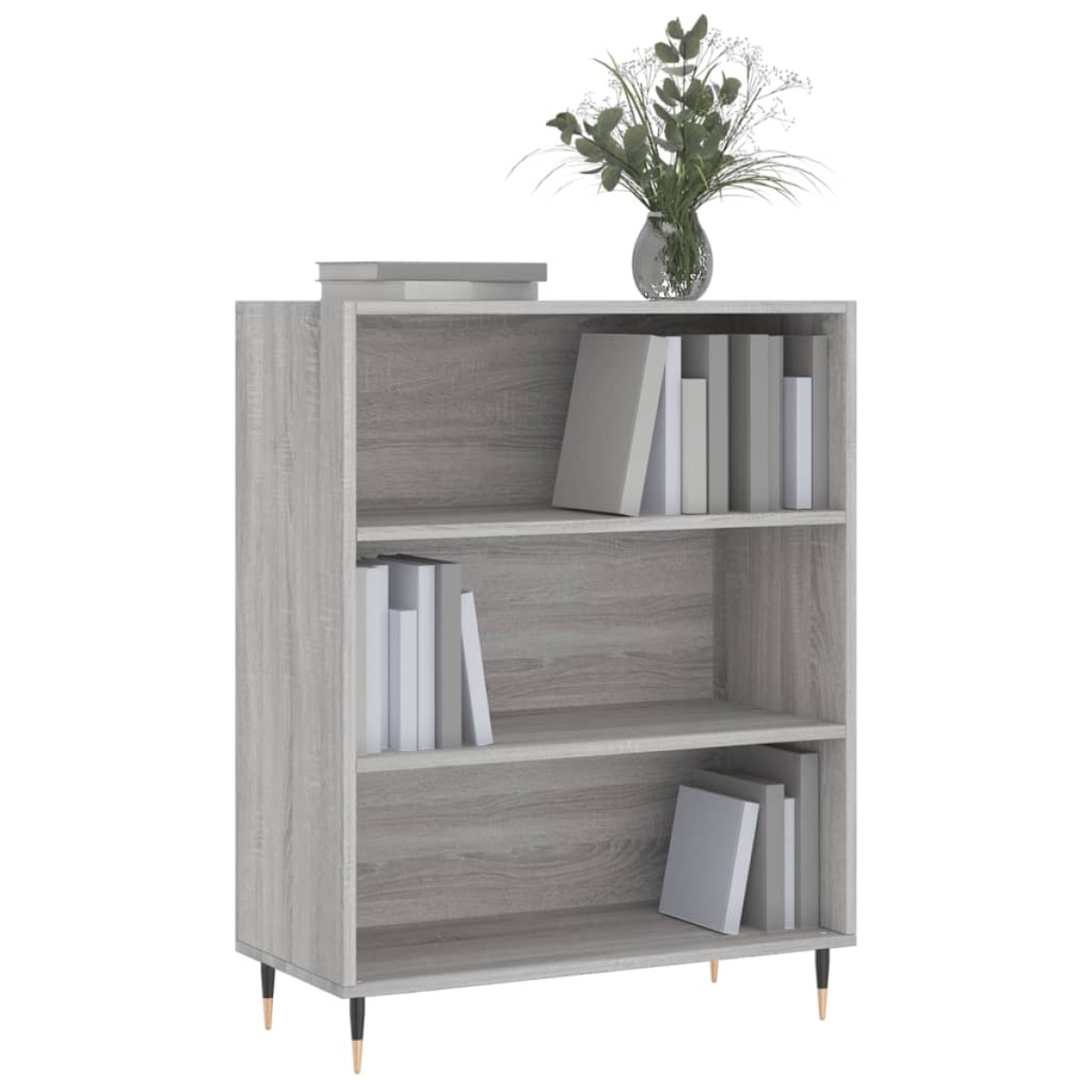 vidaXL Βιβλιοθήκη Γκρι Sonoma 69,5 x 32,5 x 90 εκ. από Επεξεργ. Ξύλο