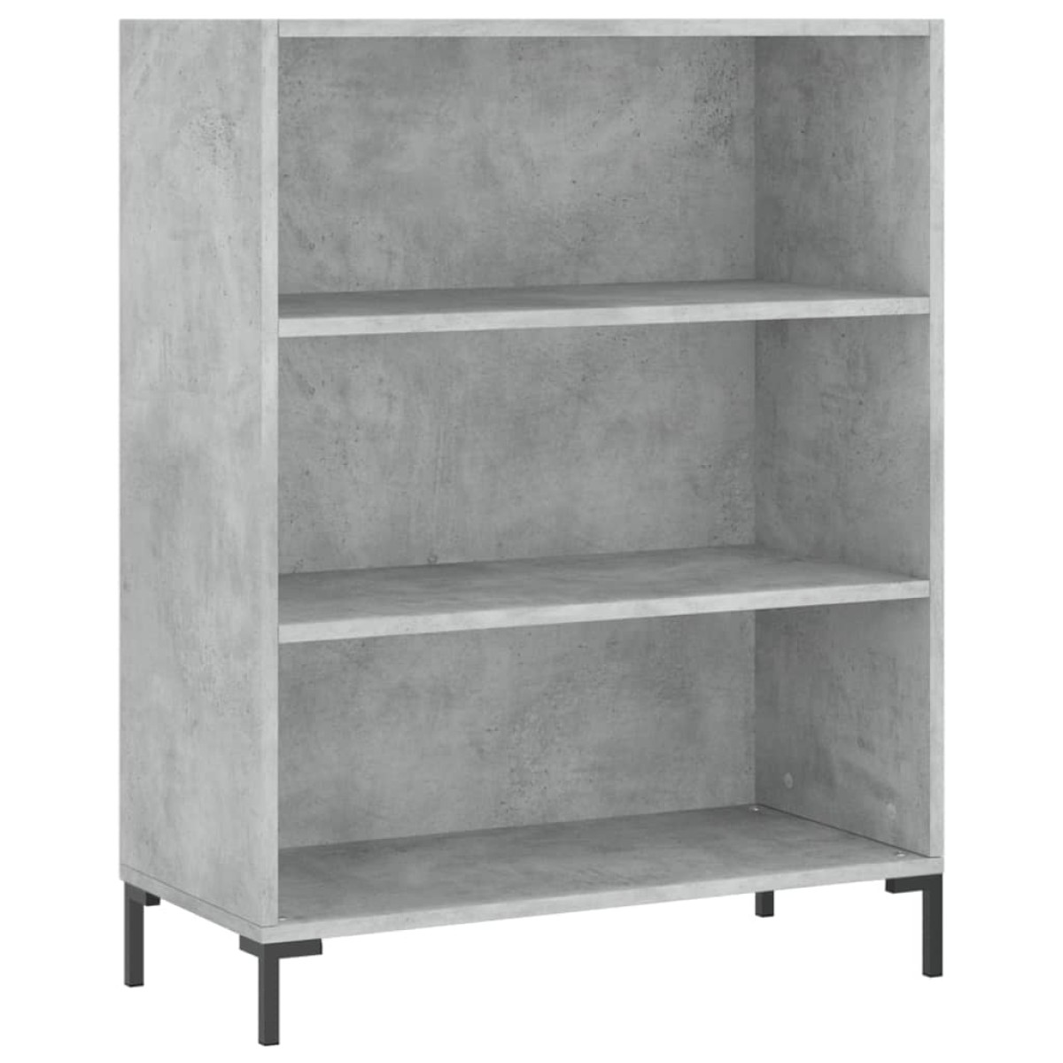 vidaXL Βιβλιοθήκη Γκρι Σκυροδέματος 69,5 x 32,5 x 90 εκ. Επεξεργ. Ξύλο