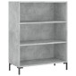 vidaXL Βιβλιοθήκη Γκρι Σκυροδέματος 69,5 x 32,5 x 90 εκ. Επεξεργ. Ξύλο