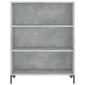 vidaXL Βιβλιοθήκη Γκρι Σκυροδέματος 69,5 x 32,5 x 90 εκ. Επεξεργ. Ξύλο