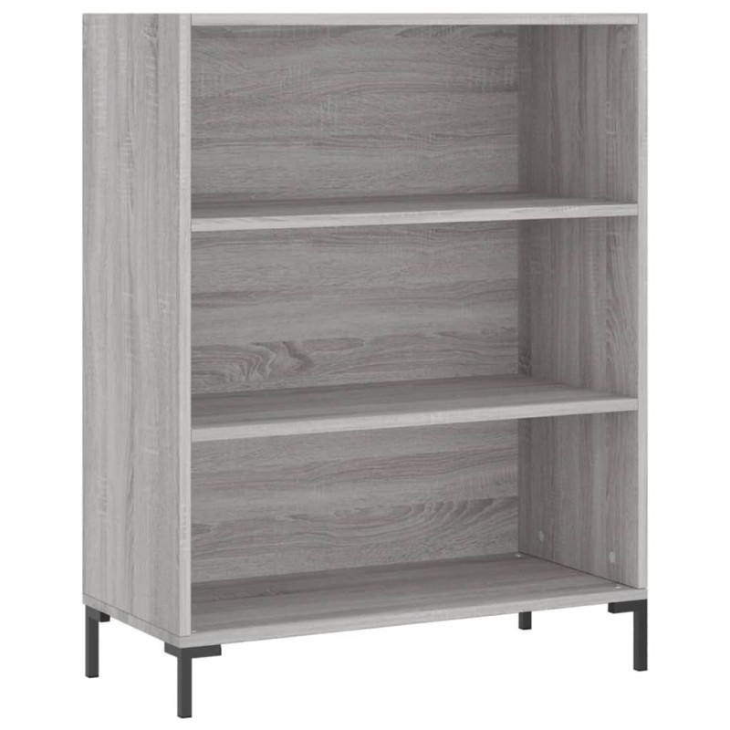 vidaXL Βιβλιοθήκη Γκρι Sonoma 69,5 x 32,5 x 90 εκ. από Επεξεργ. Ξύλο