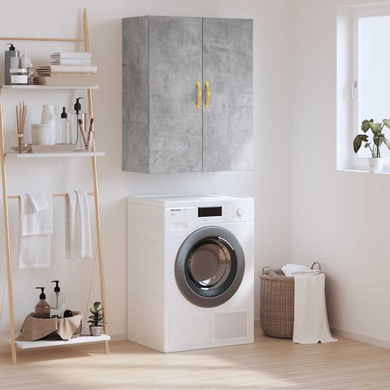 vidaXL Ντουλάπι Επιτοίχιο Γκρι Σκυροδέματος 69,5 x 34 x 90 εκ.