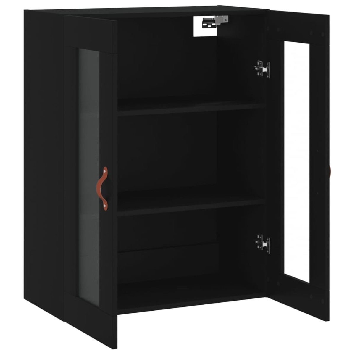 vidaXL Ντουλάπι Τοίχου Μαύρο 69,5 x 34 x 90 εκ.