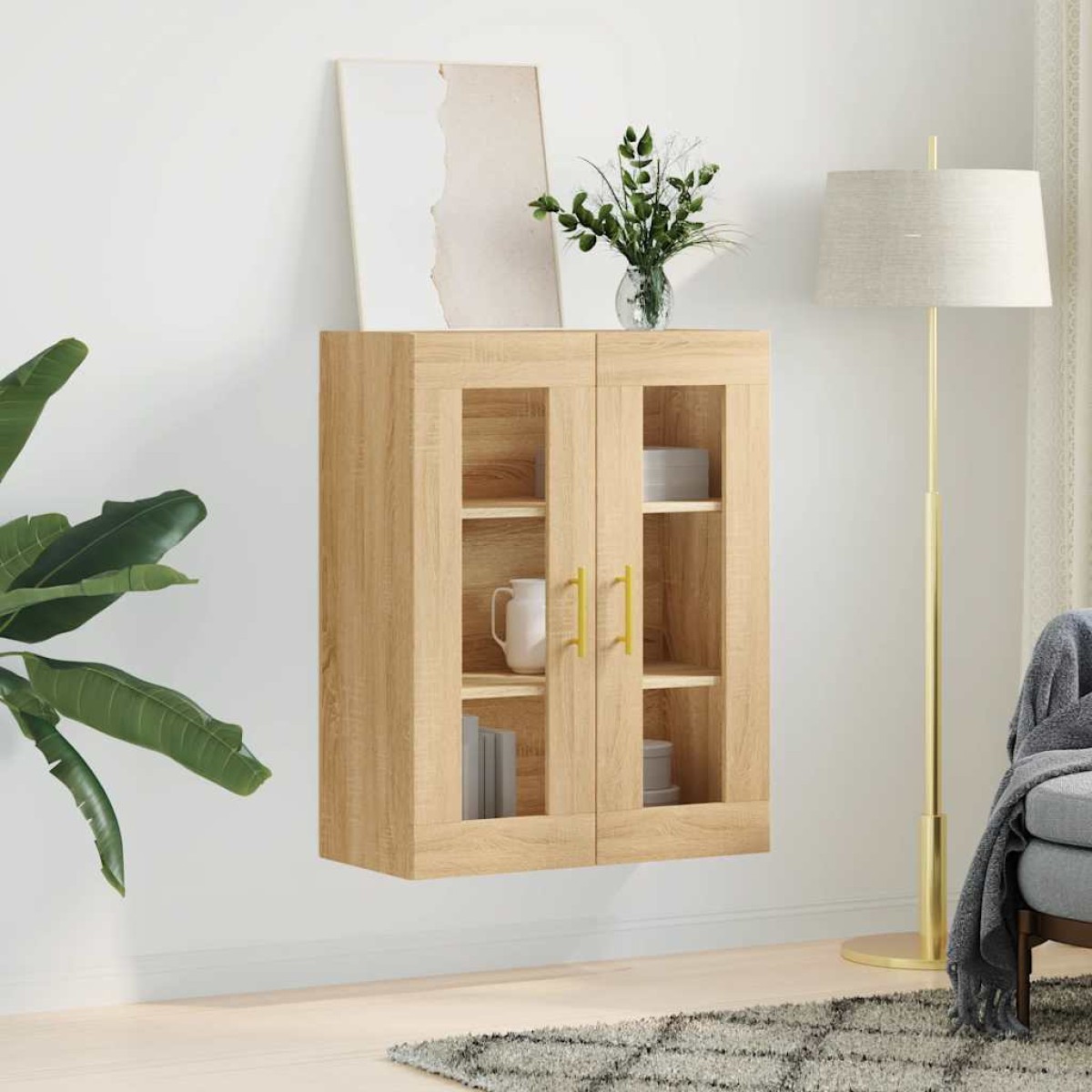 vidaXL Ντουλάπι Επιτοίχιο Sonoma Δρυς 69,5 x 34 x 90 εκ.