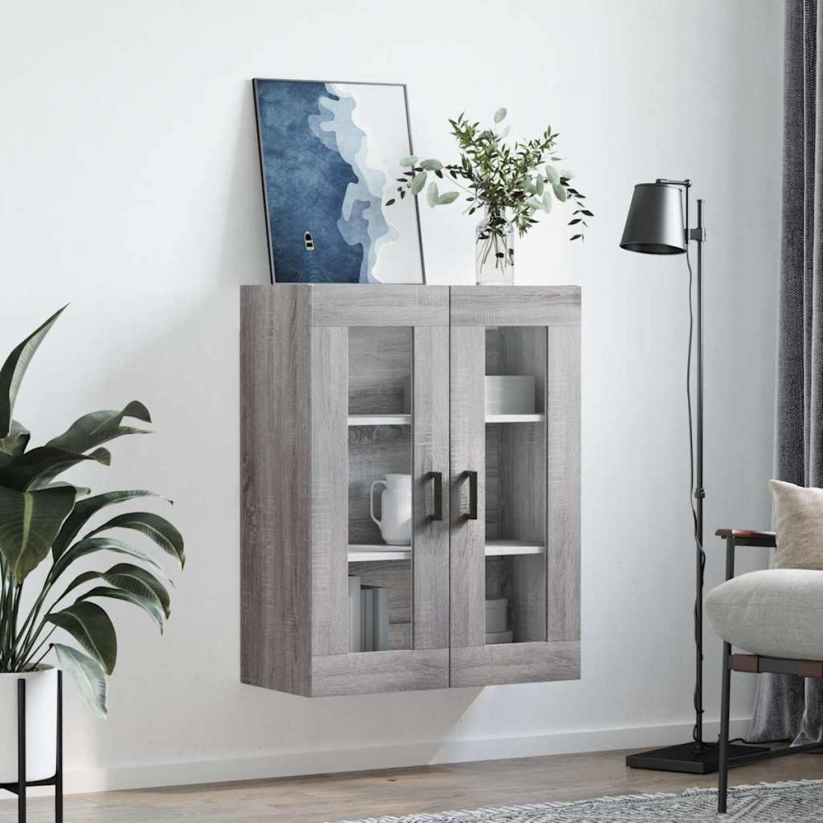 vidaXL Ντουλάπι Τοίχου Γκρι Sonoma 69,5 x 34 x 90 εκ.