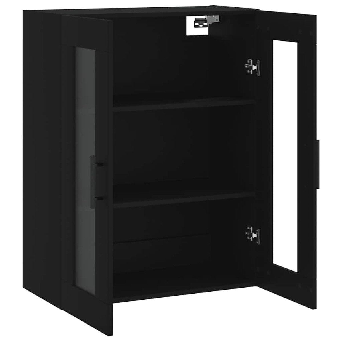 vidaXL Ντουλάπι Τοίχου Μαύρο 69,5 x 34 x 90 εκ.