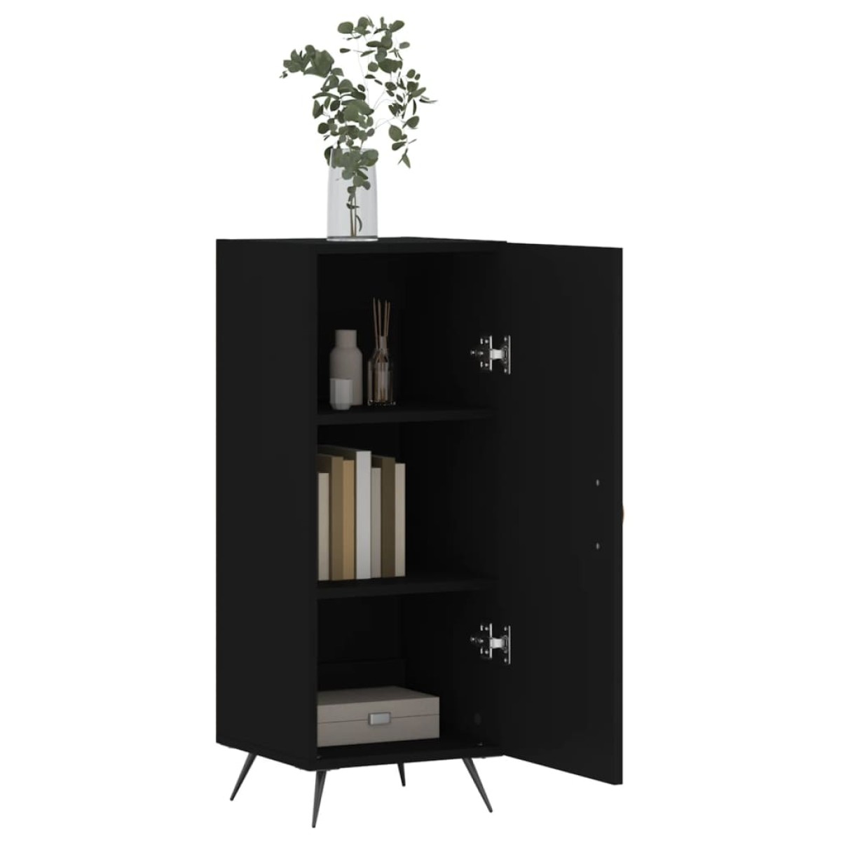 vidaXL Ντουλάπι Μαύρο 34,5 x 34 x 90 εκ. από Επεξεργασμένο Ξύλο
