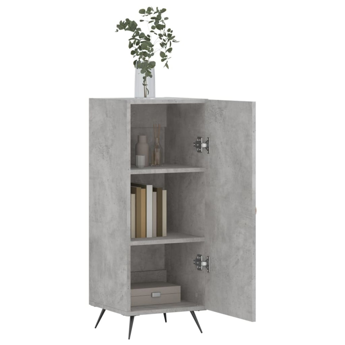 vidaXL Ντουλάπι Γκρι Σκυροδέματος 34,5x34x90 εκ. Επεξεργασμένο Ξύλο