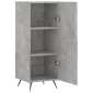 vidaXL Ντουλάπι Γκρι Σκυροδέματος 34,5x34x90 εκ. Επεξεργασμένο Ξύλο