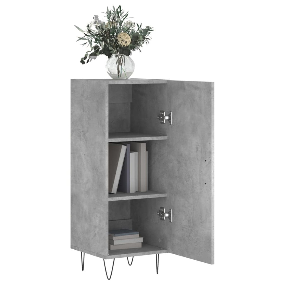 vidaXL Ντουλάπι Γκρι Σκυροδέματος 34,5x34x90 εκ. Επεξεργασμένο Ξύλο