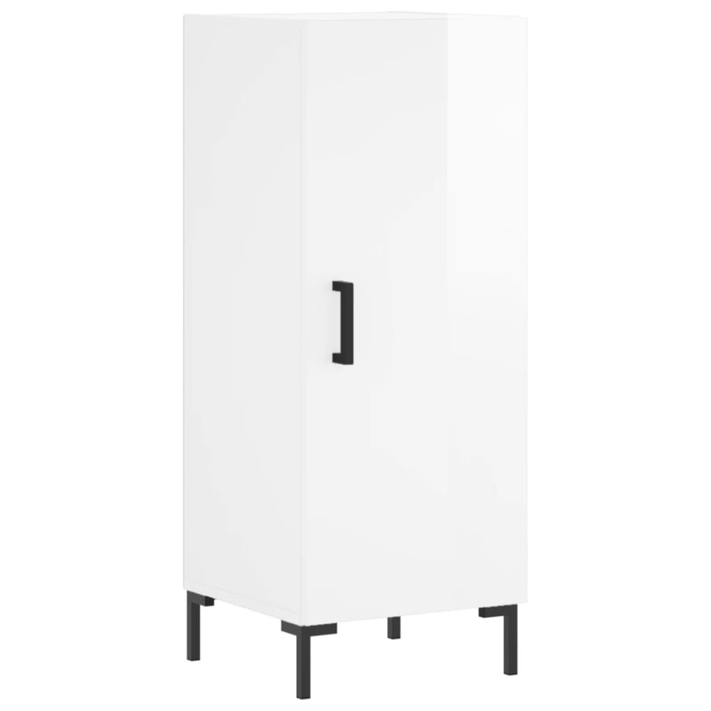 vidaXL Ντουλάπι Γυαλιστερό Λευκό 34,5x34x90 εκ. Επεξεργασμένο Ξύλο