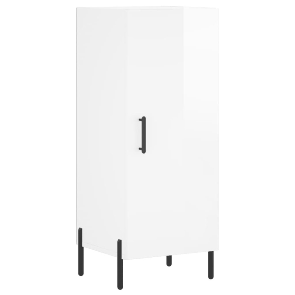 vidaXL Ντουλάπι Γυαλιστερό Λευκό 34,5x34x90 εκ. Επεξεργασμένο Ξύλο