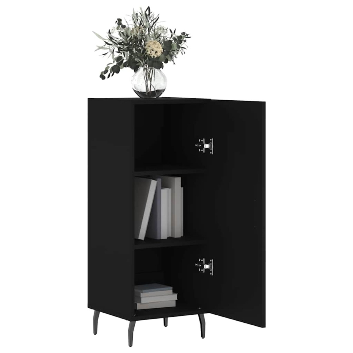 vidaXL Ντουλάπι Μαύρο 34,5 x 34 x 90 εκ. από Επεξεργασμένο Ξύλο