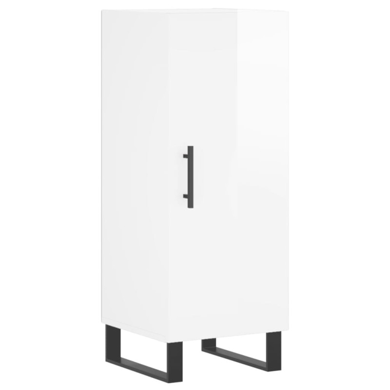 vidaXL Ντουλάπι Γυαλιστερό Λευκό 34,5x34x90 εκ. Επεξεργασμένο Ξύλο