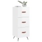 vidaXL Ντουλάπι Γυαλιστερό Λευκό 34,5x34x90 εκ. Επεξεργασμένο Ξύλο