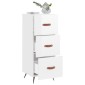 vidaXL Ντουλάπι Γυαλιστερό Λευκό 34,5x34x90 εκ. Επεξεργασμένο Ξύλο