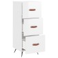 vidaXL Ντουλάπι Γυαλιστερό Λευκό 34,5x34x90 εκ. Επεξεργασμένο Ξύλο