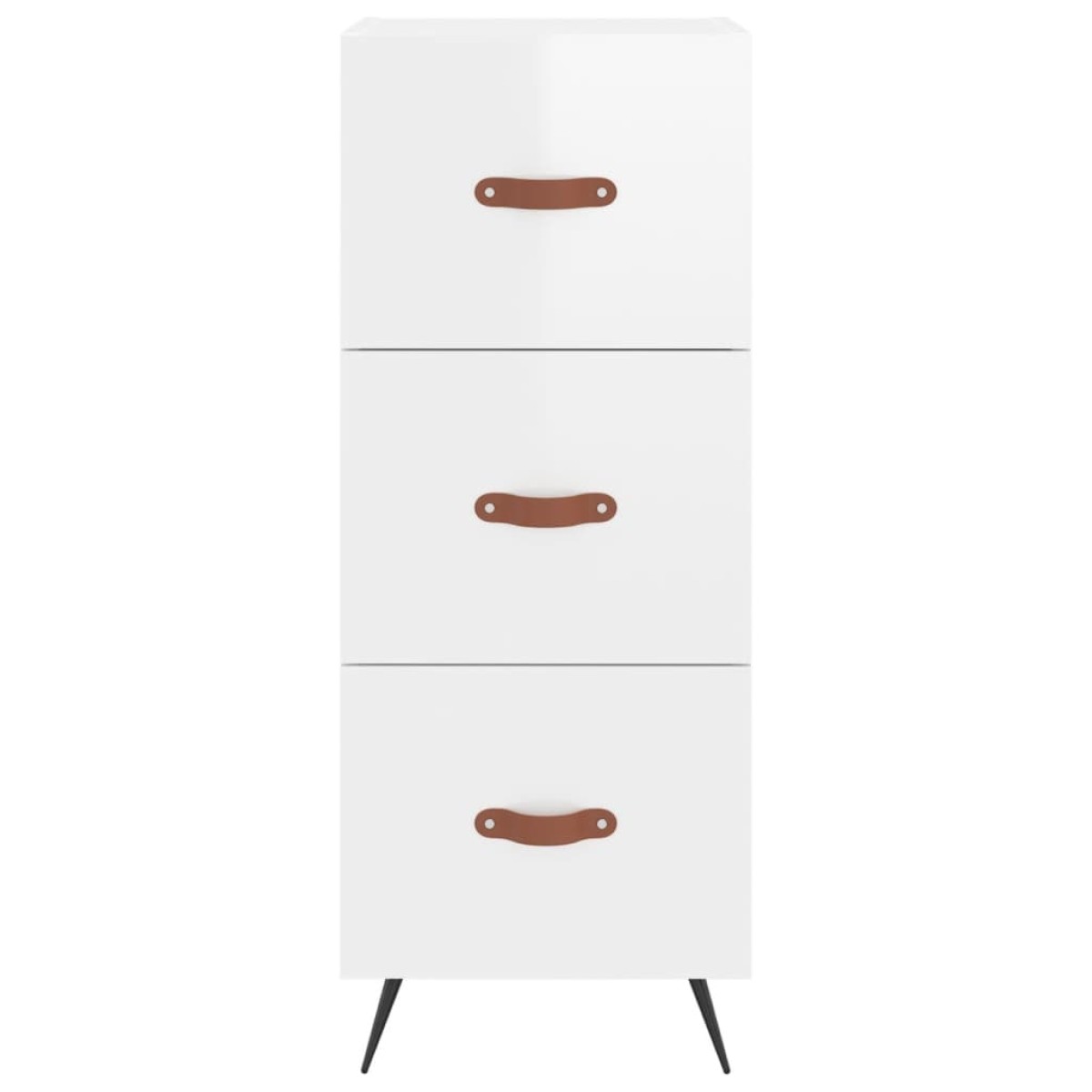 vidaXL Ντουλάπι Γυαλιστερό Λευκό 34,5x34x90 εκ. Επεξεργασμένο Ξύλο