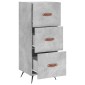 vidaXL Ντουλάπι Γκρι Σκυροδέματος 34,5x34x90 εκ. Επεξεργασμένο Ξύλο