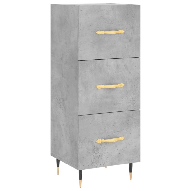 vidaXL Ντουλάπι Γκρι Σκυροδέματος 34,5x34x90 εκ. Επεξεργασμένο Ξύλο