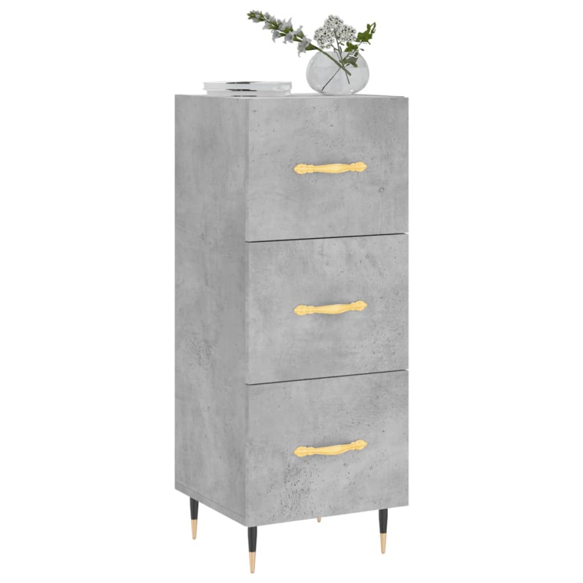 vidaXL Ντουλάπι Γκρι Σκυροδέματος 34,5x34x90 εκ. Επεξεργασμένο Ξύλο