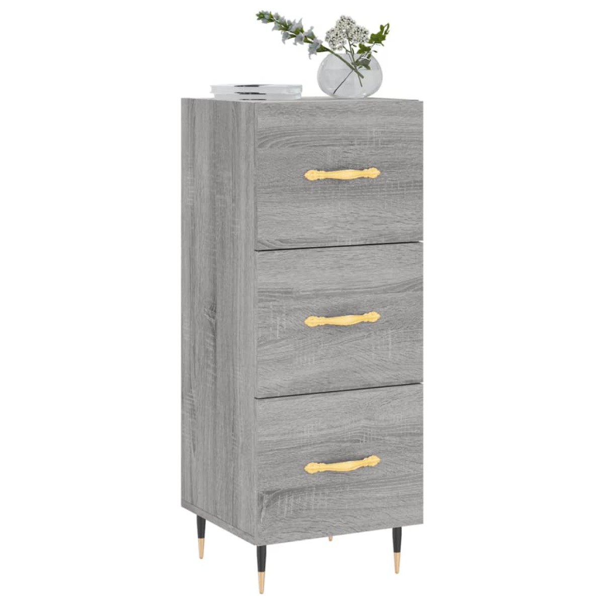 vidaXL Ντουλάπι Γκρι Sonoma 34,5x34x90 εκ. από Επεξεργασμένο Ξύλο